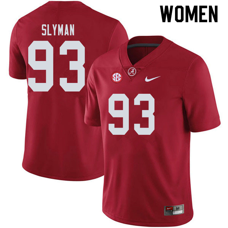Alabama Crimson Tide Women's Tripp Slyman #93 Crimson NCAA Nike Authentic Stitched 2019 College Football Jersey YU16M61MR
